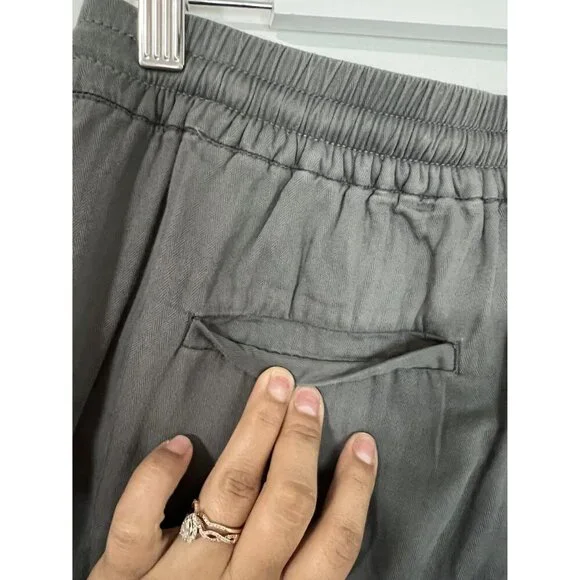 Point Sur by J. Crew Gray Jogger 100% Cotton Elastic Waist Lounge Pants Size 8 - Picture 8 of 11